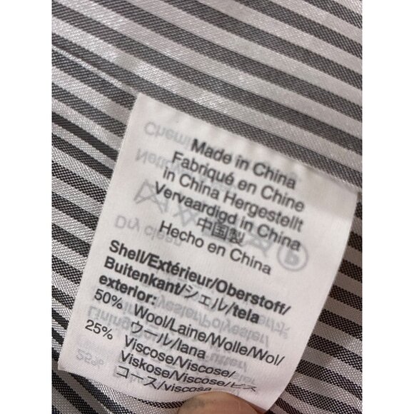 J Crew Mercantile Blazer womens Size 16 Gray Wool Blend Jacket Gold Crest Button - Picture 6 of 9